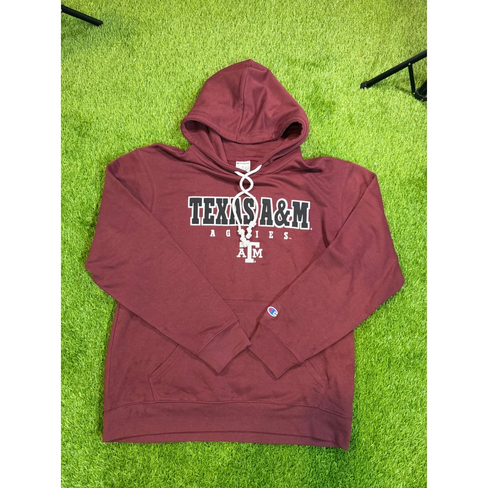 Champion Texas A&M Aggies Maroon Hoodie Sweatshirt Mens Large NCAA Collegiate